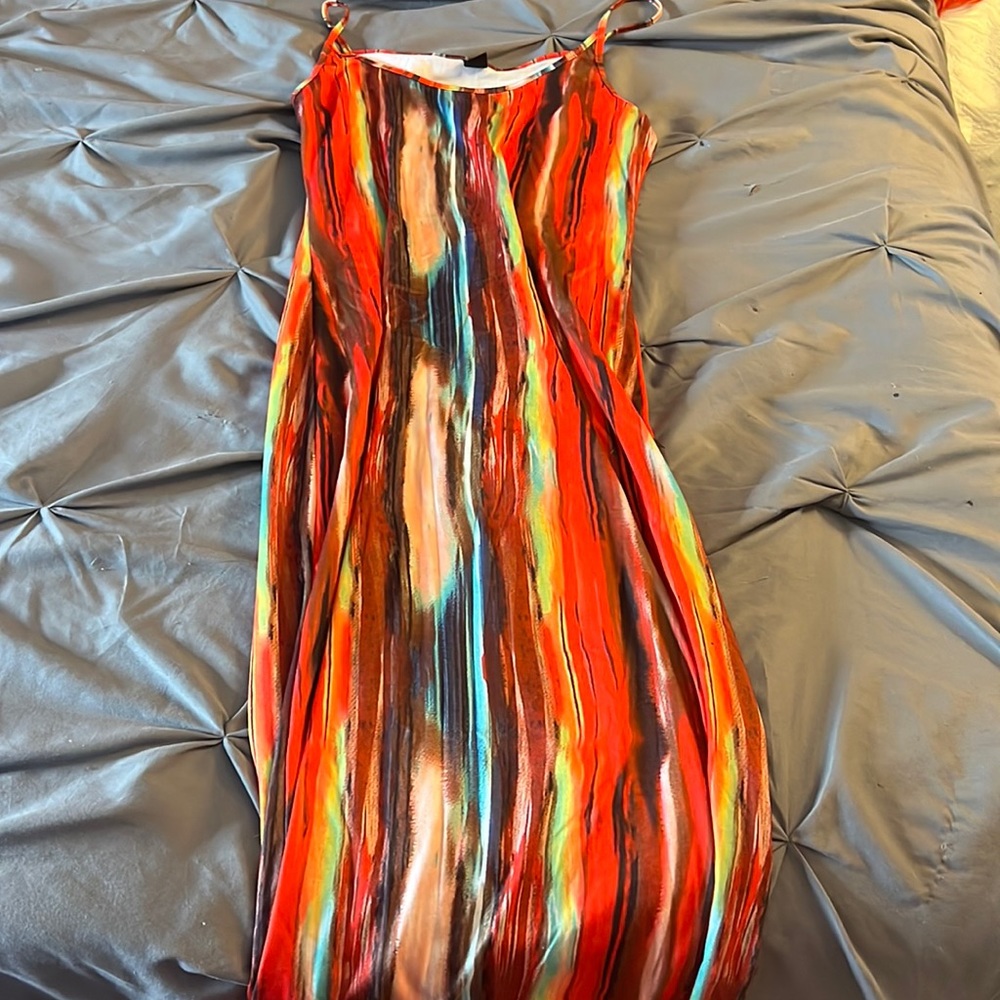 Long patterned dress